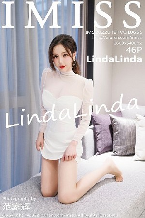 Imiss爱蜜社LindaLinda第655期性感露背透视绑带连衣裙搭配性感露趾袜让人看了想要do...