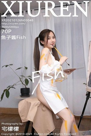 模特鱼子酱第3048期丝滑黑色冰丝无袖高领死库水让人看了流水水...