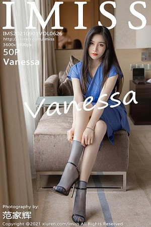 Imiss爱蜜社Vanessa第626期紧身包臀小黑裙搭配黑丝高跟可爱卖萌娇俏迷人